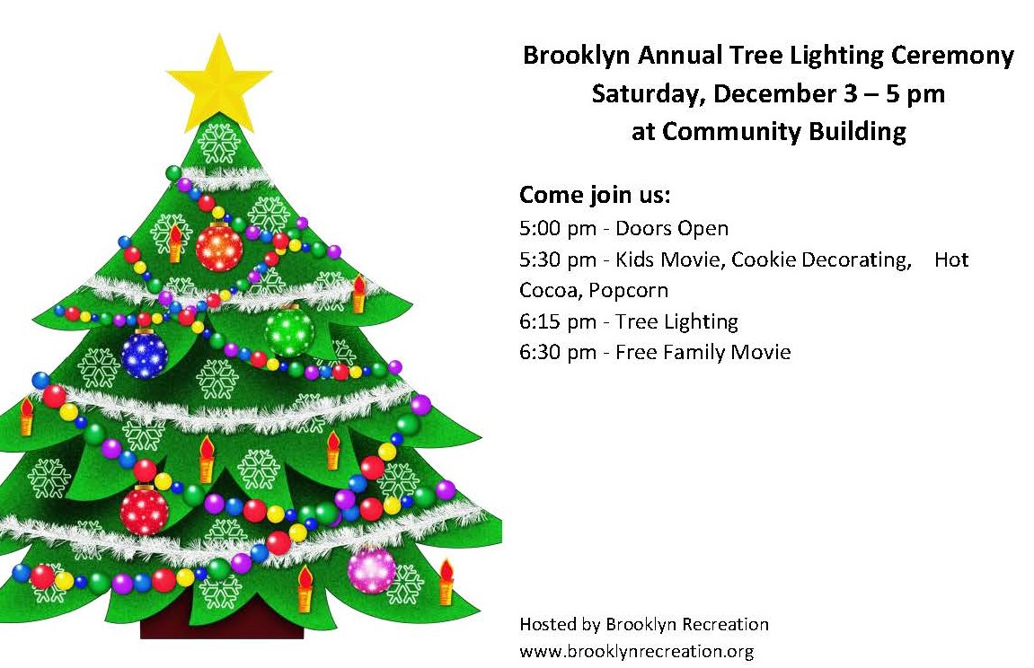 Brooklyn Annual Tree Lighting Ceremony Sat., Dec. 3 Village of Brooklyn