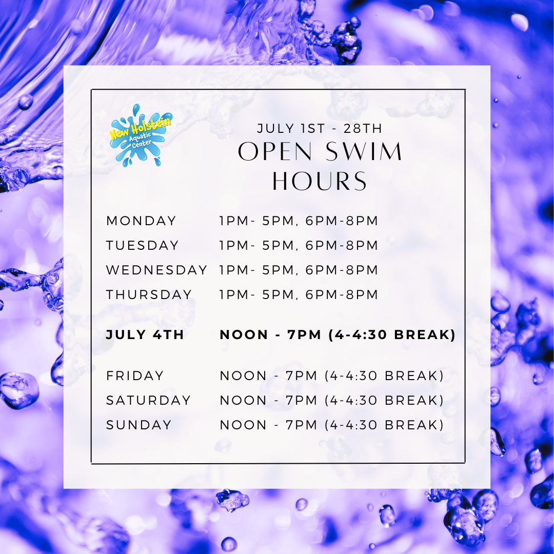 Aquatic Center Information City of New Holstein, Wisconsin