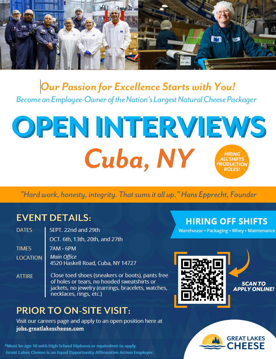 Cuba Open Interviews Scheduled City of Olean