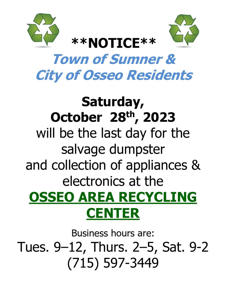 City of Osseo, Trempealeau County, WI Official site of the City of