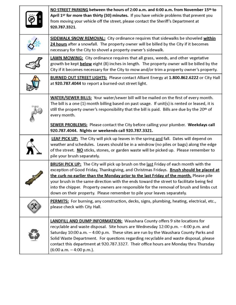 General Info City of Wautoma
