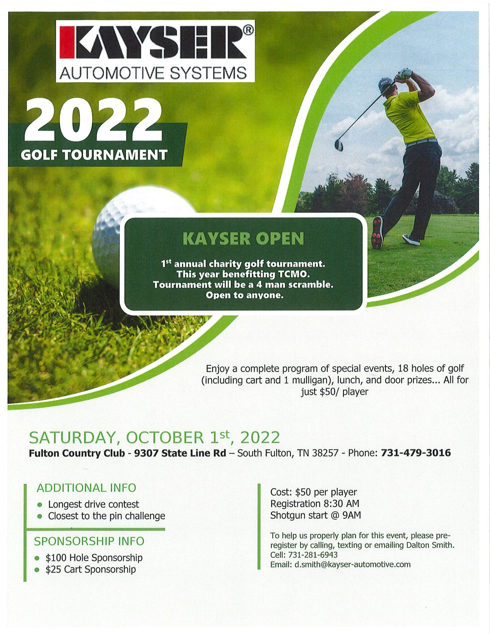 Kayser 1st Annual Charity Golf Tournament