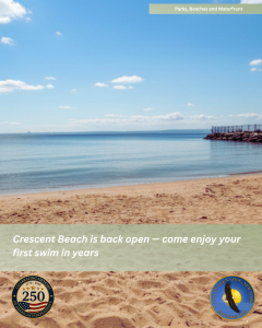 Crescent Beach is open