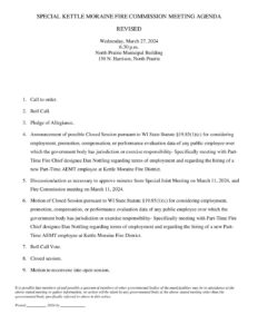 Kmfd KMFD-Special-Commission-Agenda-032724-REVISED – Kettle Moraine Fire ...