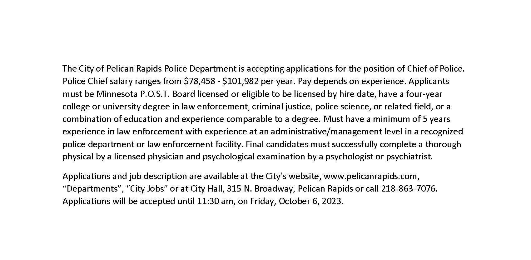 News & Notices City of Pelican Rapids