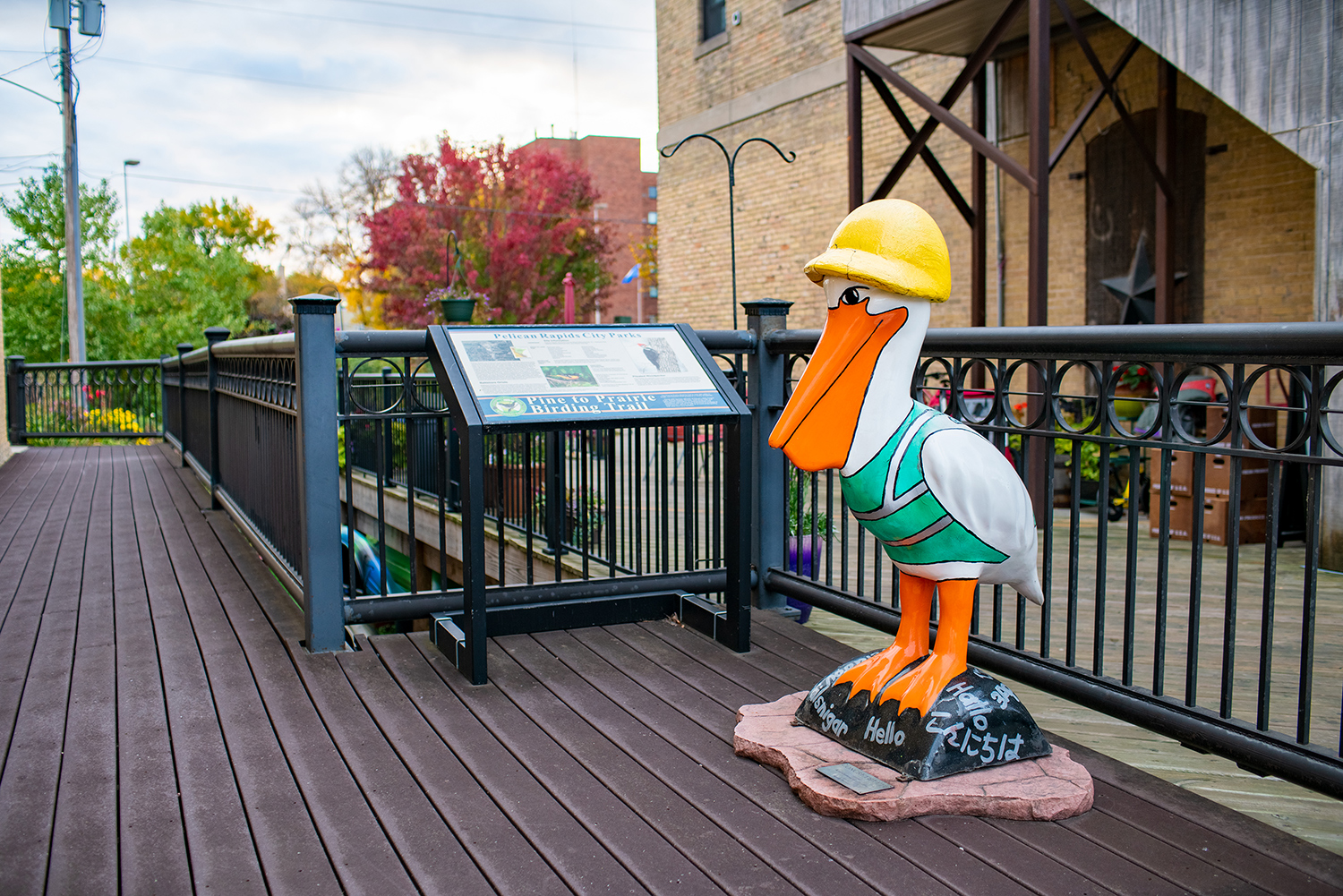 pelican statue City of Pelican Rapids