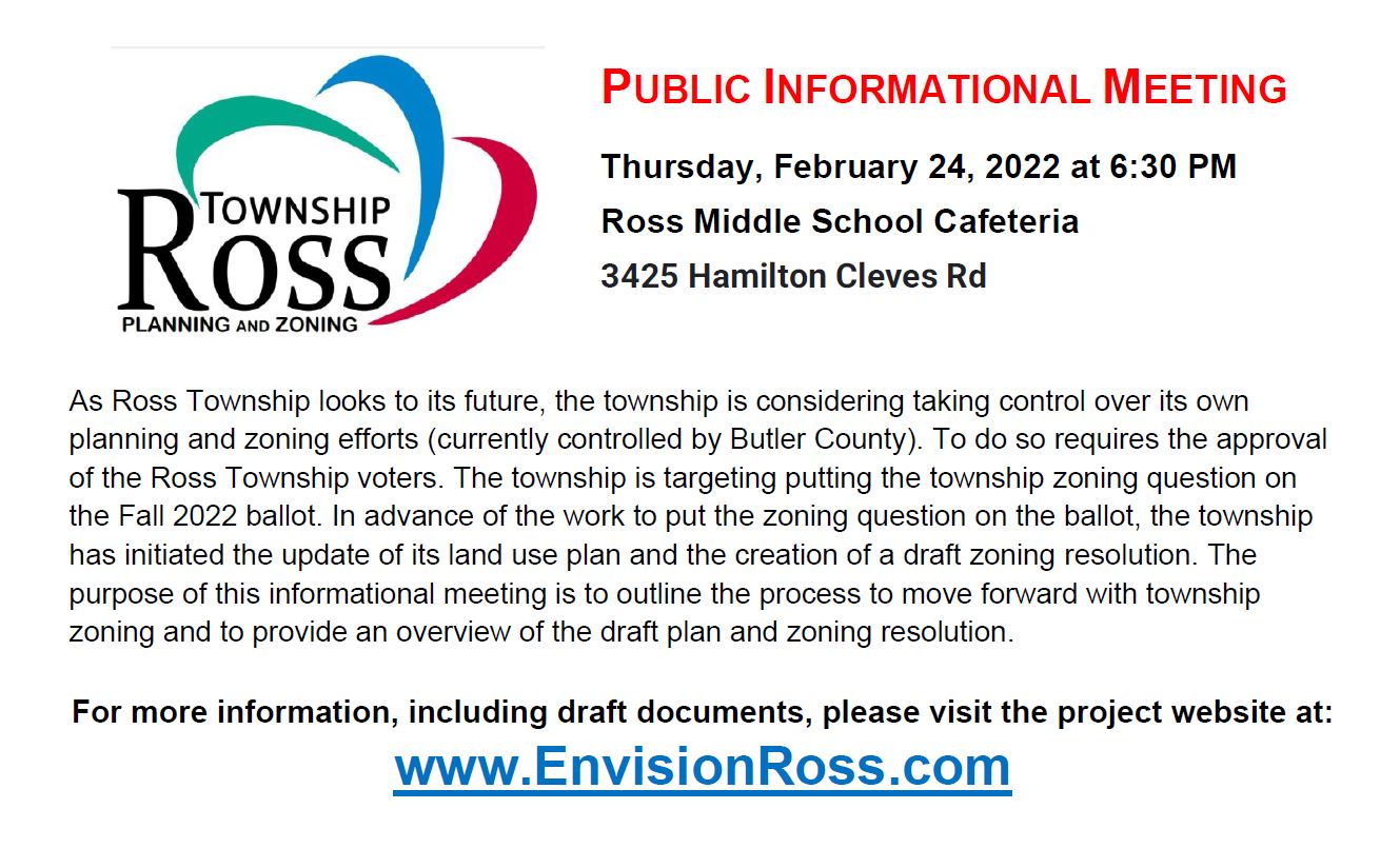 Ross Township Zoning Resolution Public Informational Meeting Township