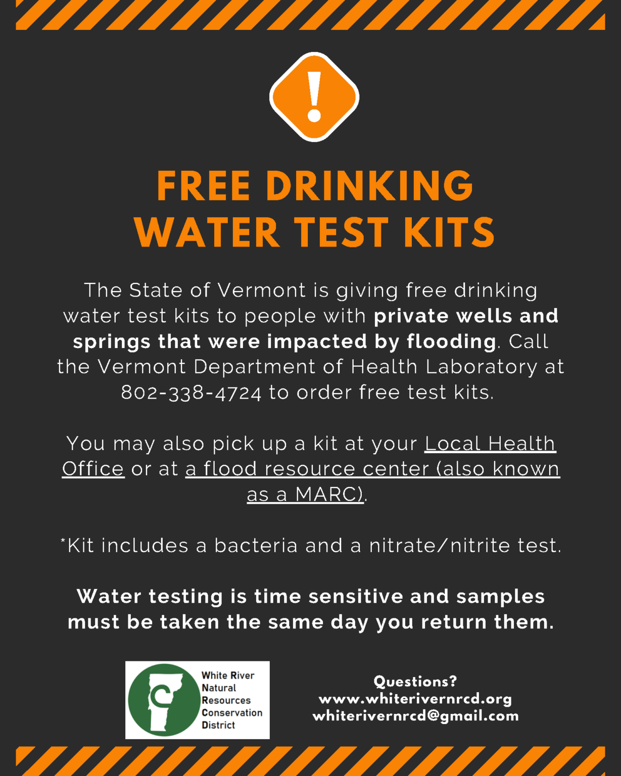 FREE DRINKING WATER TEST KITS Town of Stockbridge