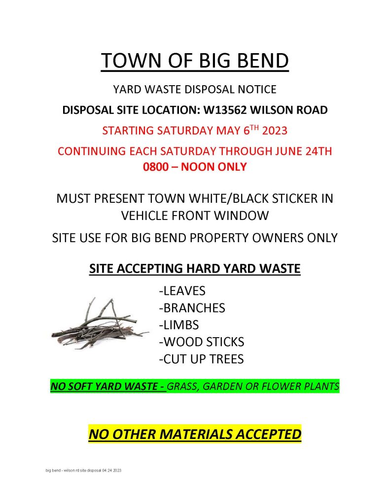 Wilson Road Disposal Site Town of Big Bend, Rusk County, Wisconsin