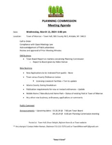 2024 0313 Tom Planning Commission Meeting Agenda Town Of Monroe