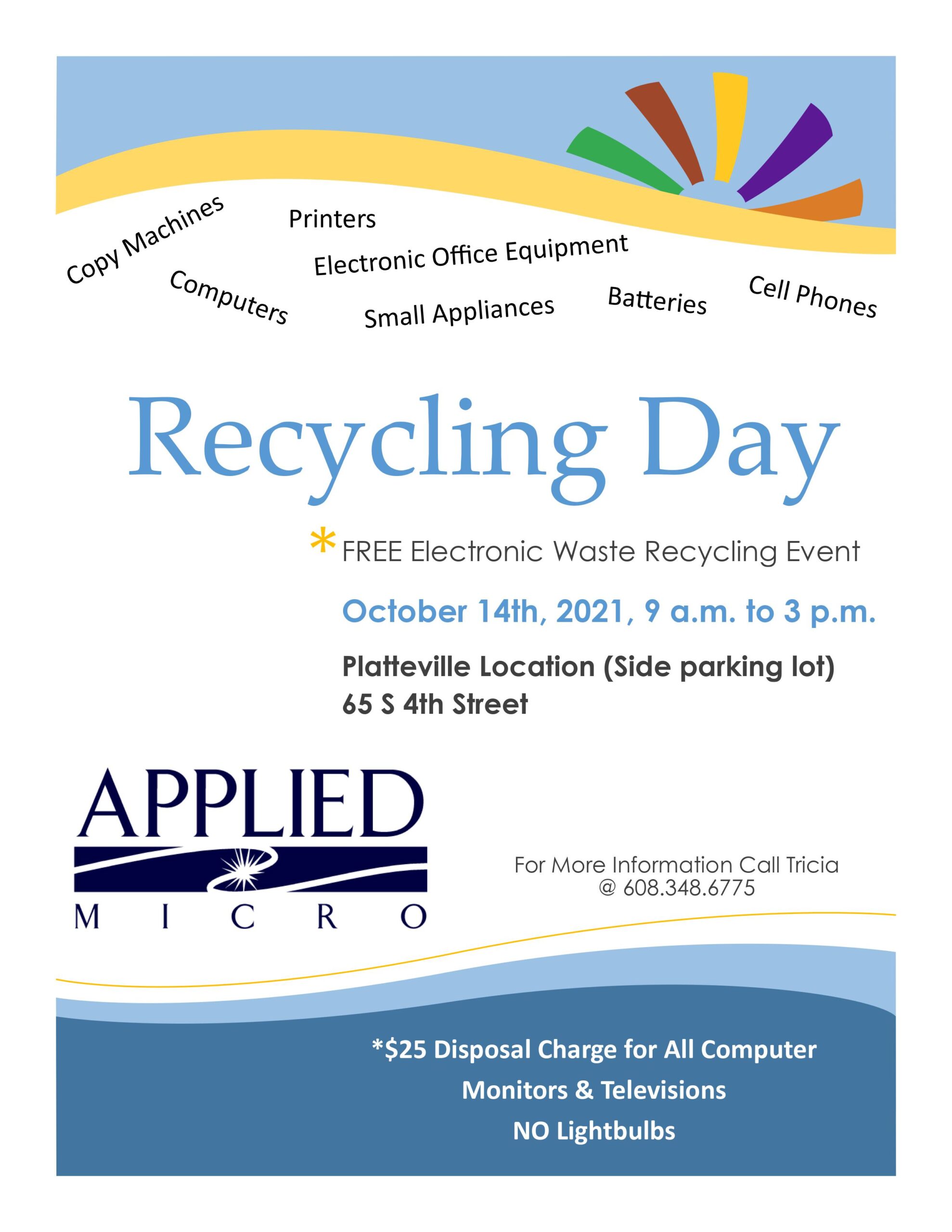 Applied-Micro-Electronics-Recycling-Day-10.14.2021 – Village of Cobb ...