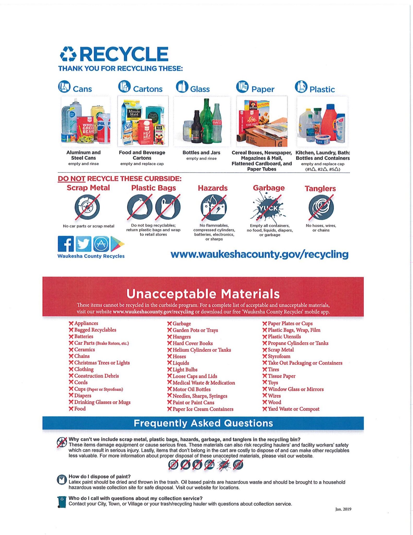 Garbage, Recycle & Yard Waste Pickup Village of Dousman