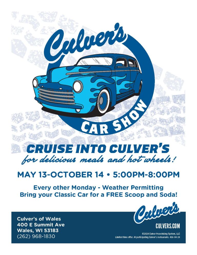 Culver's Car Show Village of Wales