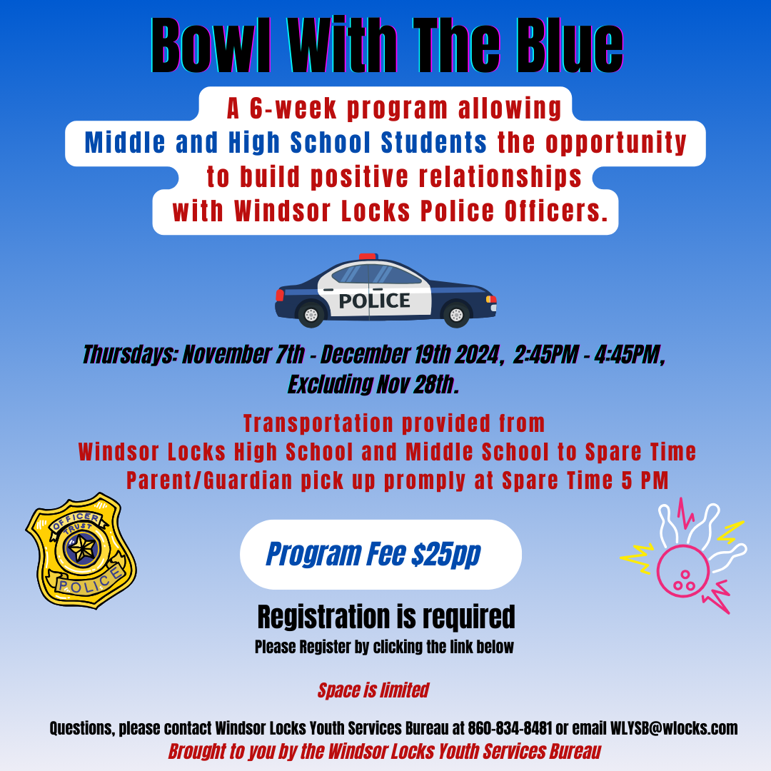 Bowl With the Blue Town of Windsor Locks, Connecticut